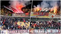 Bitva mezi Banskou Bystricou a trnavskm Spartakem nabdla pknou nvtvu, choreo a pyro na obou stranch