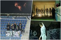 Na Slovcku se fandilo jak ped stadionem, tak i na nm. Nechybli otuilci z Jablonce, pyro ani ohostroj