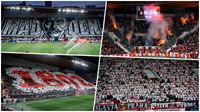 Nenavn Tribuna Sever si na zpas s Ajaxem pipravila dal velk choreografie. V sektoru host byla k vidn plachta a stadion provonla i vn pyrotechniky...