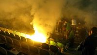 Pohled na tribuny 30. kola GL a 29. kola FNL