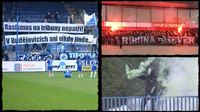 Pohled na tribuny a ulice u stadion 28. kola F:L