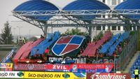 Pohled na tribuny ve 28. kole Gambrinus ligy