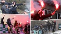 Ultras mosteckho Banku vyrazili provont pyrotechnikou hit do Sokolova