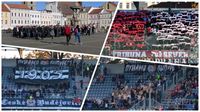 V eskch Budjovicch dlba bod, 6.289 divk, choreo a poetn vjezd Tribuny Sever